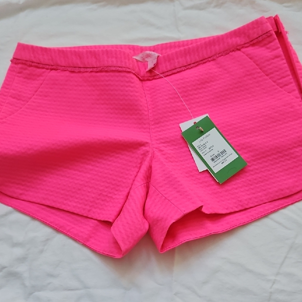 Lilly Pulitzer Hot Pink High Waist Shorts